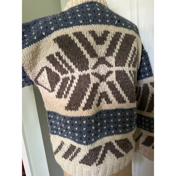 Wool Winter Sweater Men Handmade Chunky Warm thick fair isle - Picture 7 of 11